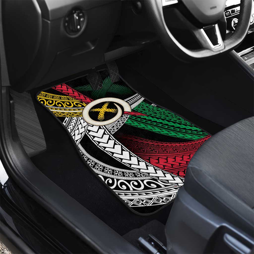 Ni-Van Vanuatu 45th Yumi Yumi Yumi Car Mats Vanuatuan Boar Tusk Polynesian Pattern LT9 - Polynesian Pride