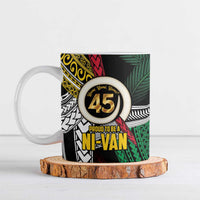 Ni-Van Vanuatu 45th Yumi Yumi Yumi Ceramic Mug Vanuatuan Boar Tusk Polynesian Pattern LT9 Black - Polynesian Pride