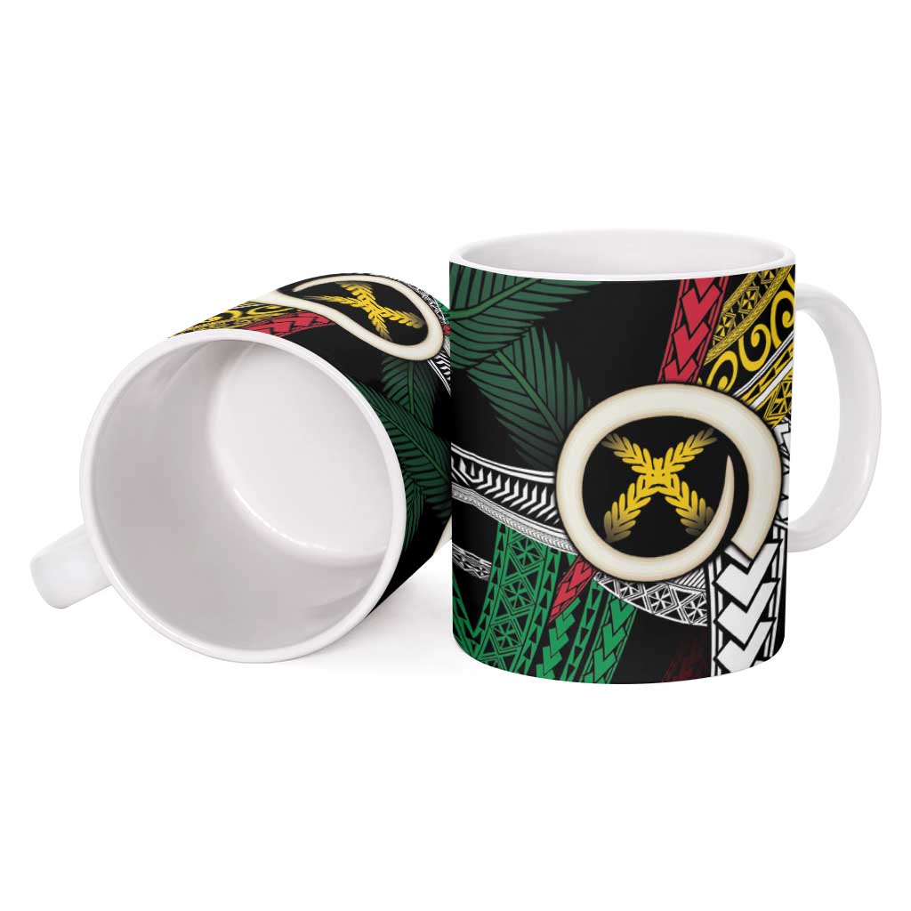 Ni-Van Vanuatu 45th Yumi Yumi Yumi Ceramic Mug Vanuatuan Boar Tusk Polynesian Pattern LT9 - Polynesian Pride