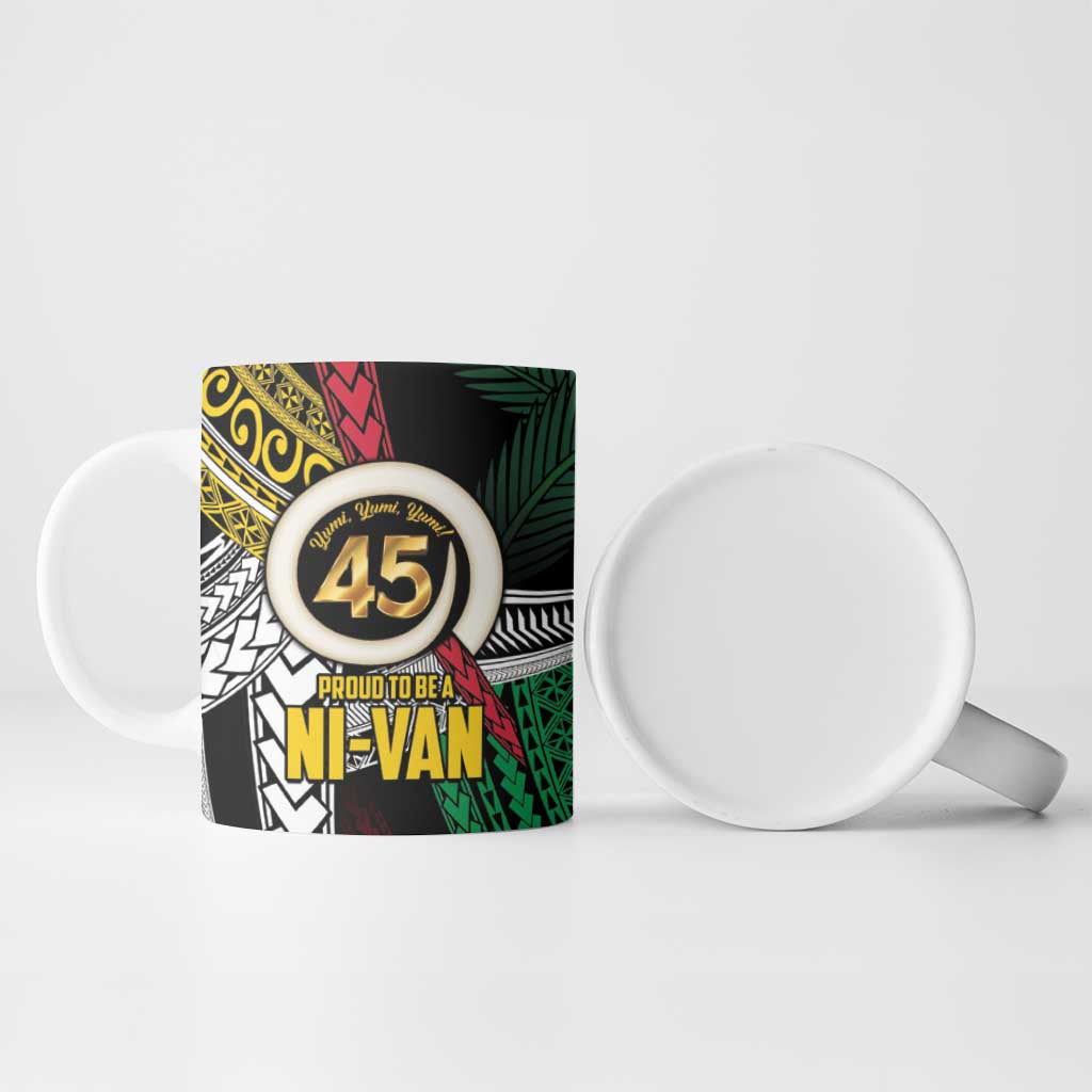 Ni-Van Vanuatu 45th Yumi Yumi Yumi Ceramic Mug Vanuatuan Boar Tusk Polynesian Pattern LT9 - Polynesian Pride