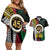 Ni-Van Vanuatu 45th Yumi Yumi Yumi Couples Matching Off Shoulder Short Dress and Hawaiian Shirt Vanuatuan Boar Tusk Polynesian Pattern