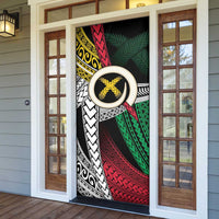 Ni-Van Vanuatu 45th Yumi Yumi Yumi Door Cover Vanuatuan Boar Tusk Polynesian Pattern LT9 - Polynesian Pride