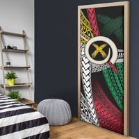 Ni-Van Vanuatu 45th Yumi Yumi Yumi Door Cover Vanuatuan Boar Tusk Polynesian Pattern LT9 - Polynesian Pride