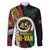 Ni-Van Vanuatu 45th Yumi Yumi Yumi Family Matching Puletasi and Hawaiian Shirt Vanuatuan Boar Tusk Polynesian Pattern