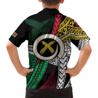 Ni-Van Vanuatu 45th Yumi Yumi Yumi Family Matching Summer Maxi Dress and Hawaiian Shirt Vanuatuan Boar Tusk Polynesian Pattern