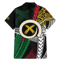 Ni-Van Vanuatu 45th Yumi Yumi Yumi Family Matching Summer Maxi Dress and Hawaiian Shirt Vanuatuan Boar Tusk Polynesian Pattern