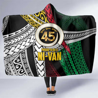 Ni-Van Vanuatu 45th Yumi Yumi Yumi Hooded Blanket Vanuatuan Boar Tusk Polynesian Pattern