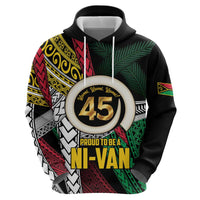 Ni-Van Vanuatu 45th Yumi Yumi Yumi Hoodie Vanuatuan Boar Tusk Polynesian Pattern