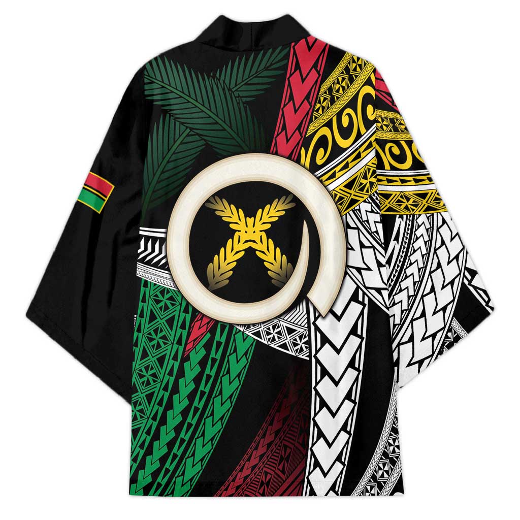 Ni-Van Vanuatu 45th Yumi Yumi Yumi Kimono Vanuatuan Boar Tusk Polynesian Pattern LT9 - Polynesian Pride