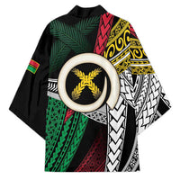 Ni-Van Vanuatu 45th Yumi Yumi Yumi Kimono Vanuatuan Boar Tusk Polynesian Pattern LT9 - Polynesian Pride