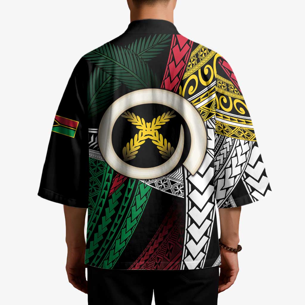 Ni-Van Vanuatu 45th Yumi Yumi Yumi Kimono Vanuatuan Boar Tusk Polynesian Pattern LT9 - Polynesian Pride