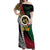Ni-Van Vanuatu 45th Yumi Yumi Yumi Off Shoulder Maxi Dress Vanuatuan Boar Tusk Polynesian Pattern