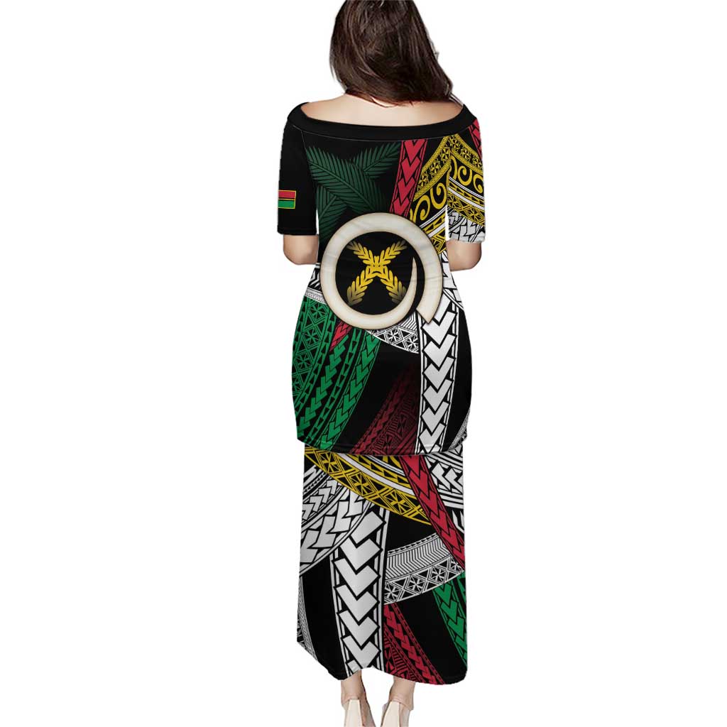 Ni-Van Vanuatu 45th Yumi Yumi Yumi Puletasi Vanuatuan Boar Tusk Polynesian Pattern