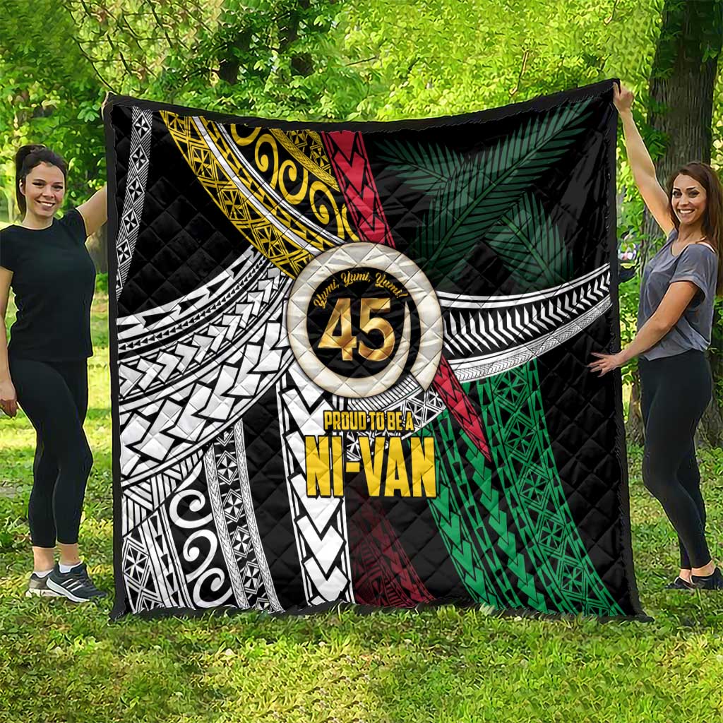 Ni-Van Vanuatu 45th Yumi Yumi Yumi Quilt Vanuatuan Boar Tusk Polynesian Pattern