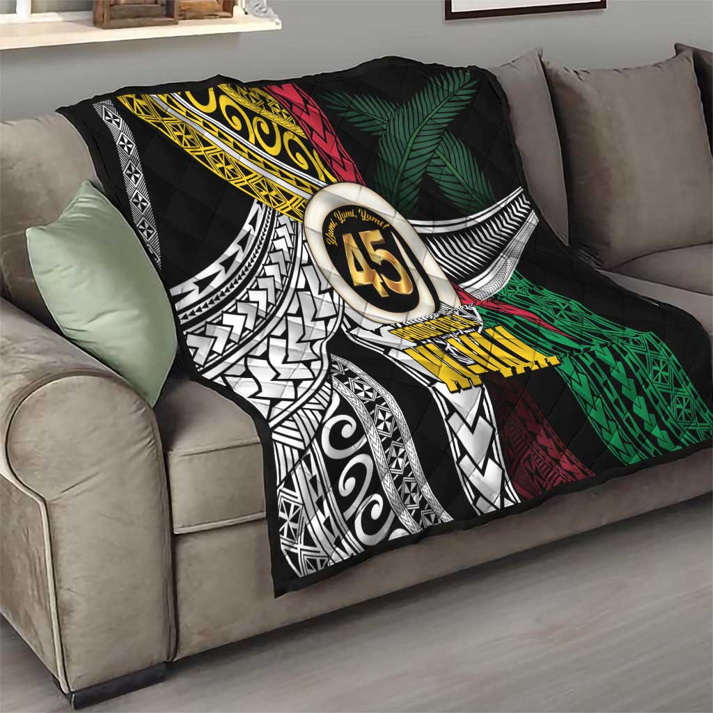 Ni-Van Vanuatu 45th Yumi Yumi Yumi Quilt Vanuatuan Boar Tusk Polynesian Pattern