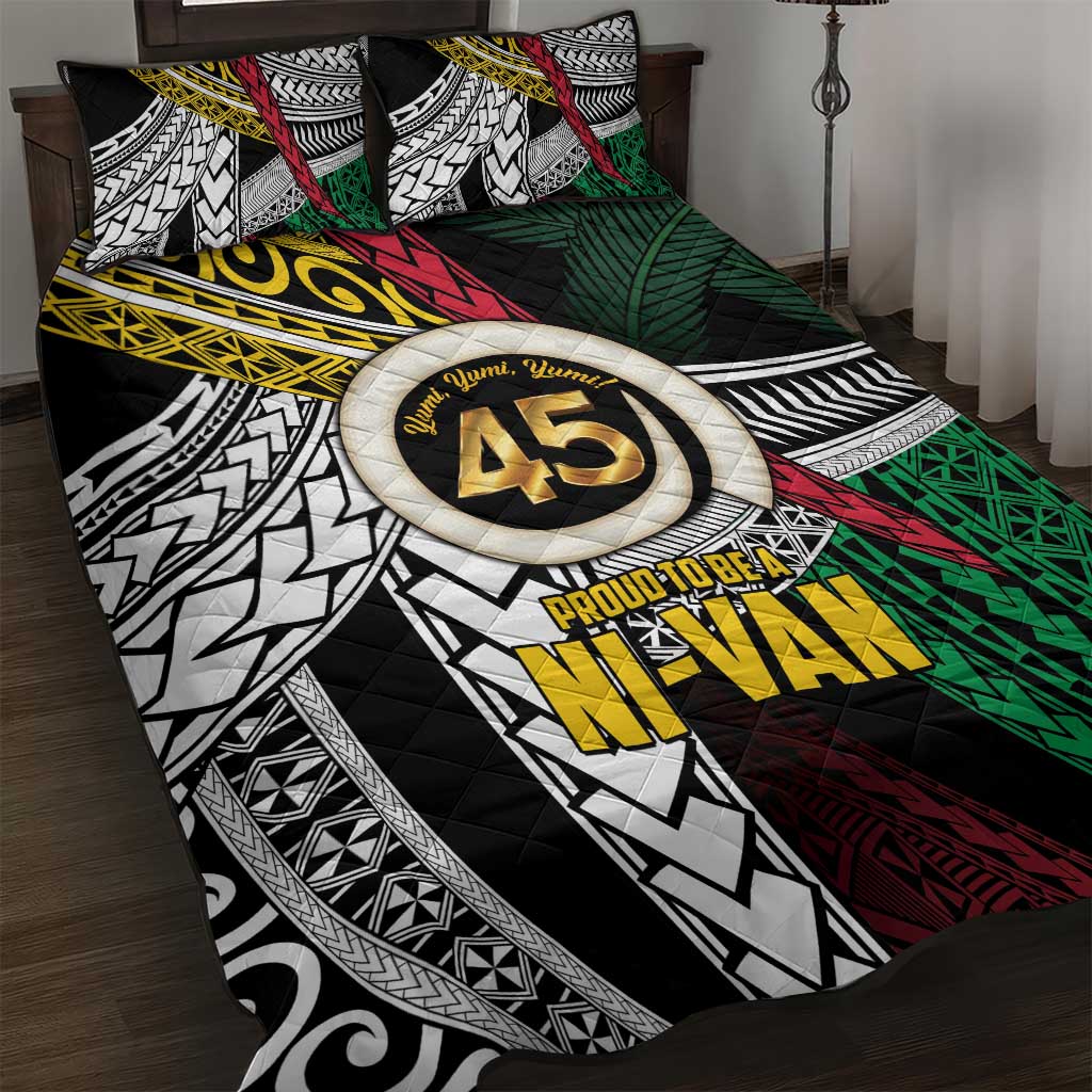 Ni-Van Vanuatu 45th Yumi Yumi Yumi Quilt Bed Set Vanuatuan Boar Tusk Polynesian Pattern