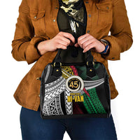 Ni-Van Vanuatu 45th Yumi Yumi Yumi Shoulder Handbag Vanuatuan Boar Tusk Polynesian Pattern