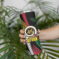 Ni-Van Vanuatu 45th Yumi Yumi Yumi Skinny Tumbler Vanuatuan Boar Tusk Polynesian Pattern
