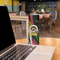 Ni-Van Vanuatu 45th Yumi Yumi Yumi Skinny Tumbler Vanuatuan Boar Tusk Polynesian Pattern