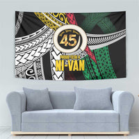Ni-Van Vanuatu 45th Yumi Yumi Yumi Tapestry Vanuatuan Boar Tusk Polynesian Pattern