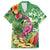 Hawaiian Flamingo Hibiscus Personalised Family Matching Puletasi and Hawaiian Shirt Green Summer Tropical Flowers - Polynesian Pride