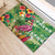 Hawaiian Flamingo Hibiscus Personalised Rubber Doormat Green Summer Tropical Flowers - Polynesian Pride
