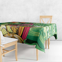 Hawaiian Flamingo Hibiscus Personalised Tablecloth Green Summer Tropical Flowers LT9 - Polynesian Pride