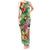 Hawaiian Flamingo Hibiscus Personalised Tank Maxi Dress Green Summer Tropical Flowers - Polynesian Pride