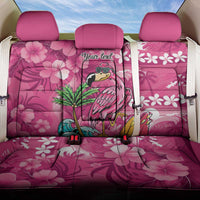 Hawaiian Flamingo Hibiscus Personalised Back Car Seat Cover Pink Summer Tropical Flowers - Polynesian Pride