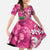 Hawaiian Flamingo Hibiscus Personalised Family Matching Puletasi and Hawaiian Shirt Pink Summer Tropical Flowers - Polynesian Pride
