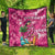 Hawaiian Flamingo Hibiscus Personalised Quilt Pink Summer Tropical Flowers - Polynesian Pride