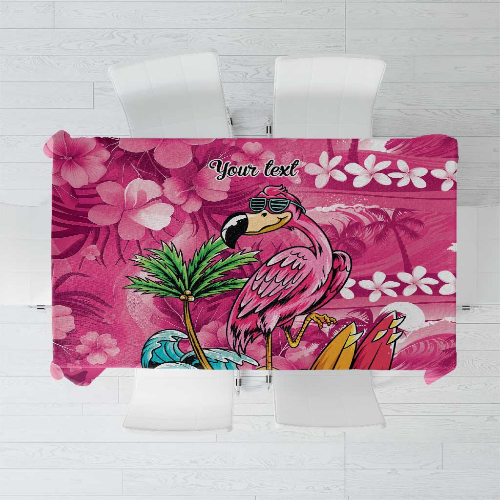 Hawaiian Flamingo Hibiscus Personalised Tablecloth Pink Summer Tropical Flowers LT9 Pink - Polynesian Pride