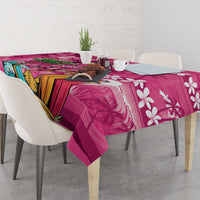 Hawaiian Flamingo Hibiscus Personalised Tablecloth Pink Summer Tropical Flowers LT9 - Polynesian Pride