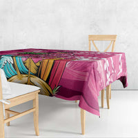 Hawaiian Flamingo Hibiscus Personalised Tablecloth Pink Summer Tropical Flowers LT9 - Polynesian Pride