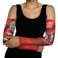 Vintage Ngatu Tribal Tonga Pattern Arm Sleeves LT9 - Polynesian Pride
