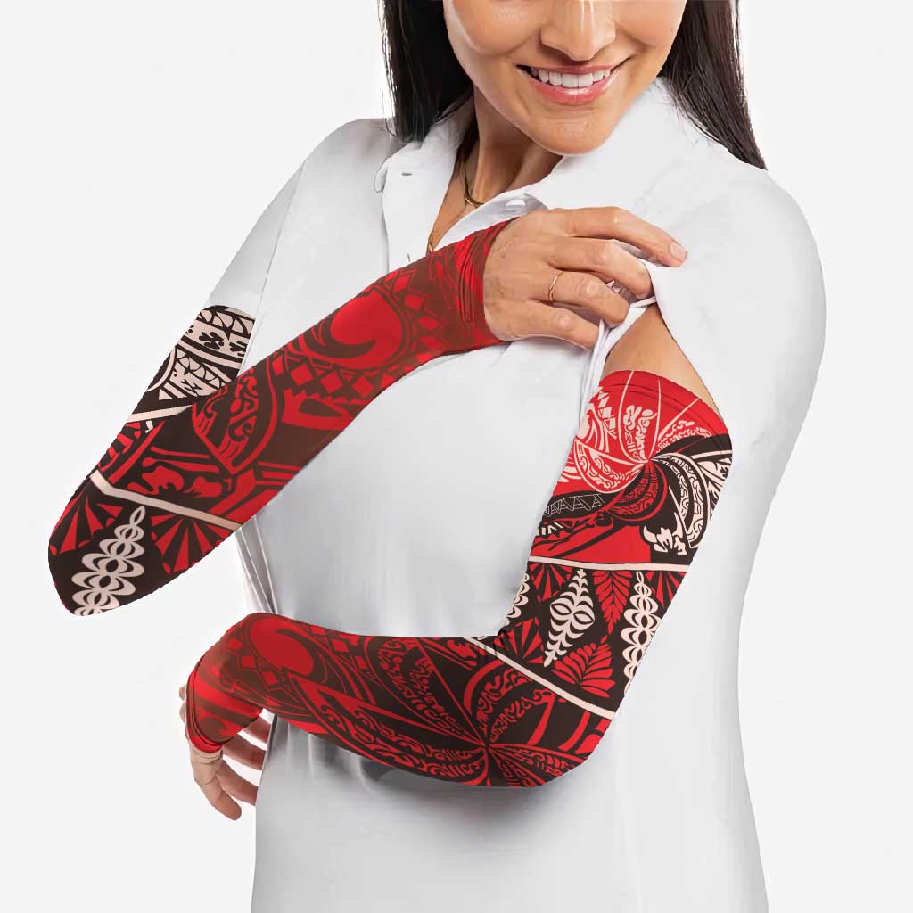 Vintage Ngatu Tribal Tonga Pattern Arm Sleeves LT9 - Polynesian Pride