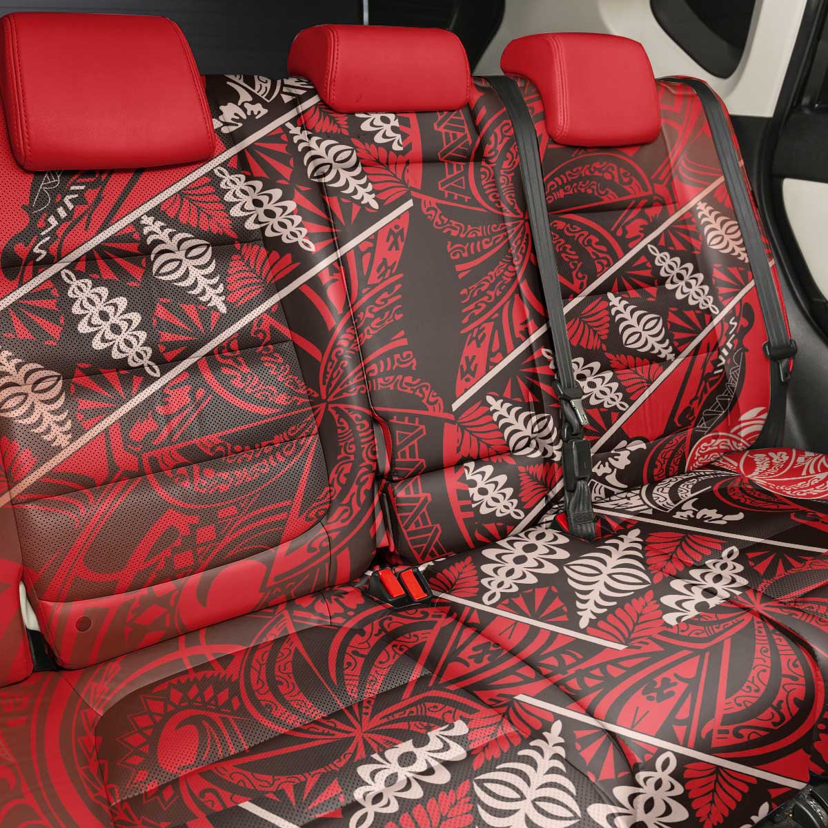 Vintage Ngatu Tribal Tonga Pattern Back Car Seat Cover - Polynesian Pride