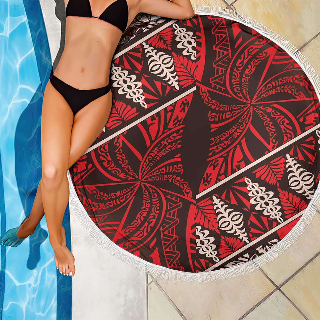 Vintage Ngatu Tribal Tonga Pattern Beach Blanket LT9 - Polynesian Pride