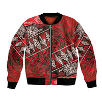 Vintage Ngatu Tribal Tonga Pattern Bomber Jacket - Polynesian Pride