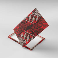 Vintage Ngatu Tribal Tonga Pattern Canvas Wall Art LT9 With Frame Red - Polynesian Pride