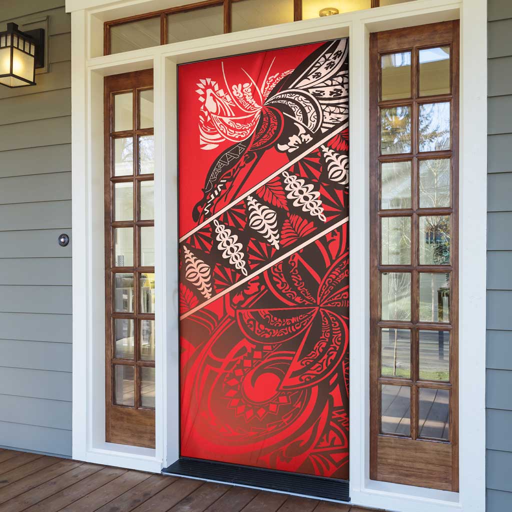 Vintage Ngatu Tribal Tonga Pattern Door Cover - Polynesian Pride