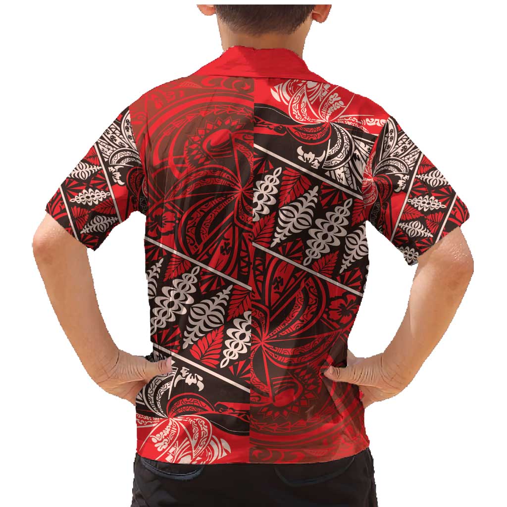 Vintage Ngatu Tribal Tonga Pattern Family Matching Mermaid Dress and Hawaiian Shirt - Polynesian Pride
