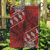 Vintage Ngatu Tribal Tonga Pattern Garden Flag - Polynesian Pride