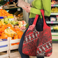 Vintage Ngatu Tribal Tonga Pattern Grocery Bag LT9 - Polynesian Pride