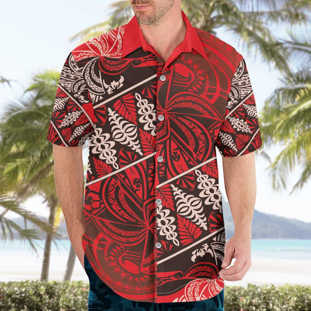 Vintage Ngatu Tribal Tonga Pattern Hawaiian Shirt LT9 - Polynesian Pride
