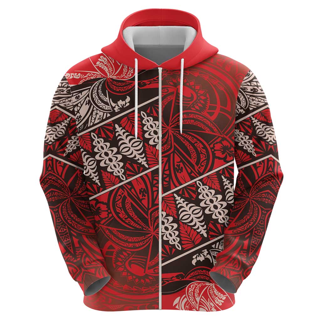 Vintage Ngatu Tribal Tonga Pattern Hoodie - Polynesian Pride