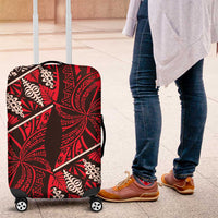 Vintage Ngatu Tribal Tonga Pattern Luggage Cover LT9 Red - Polynesian Pride