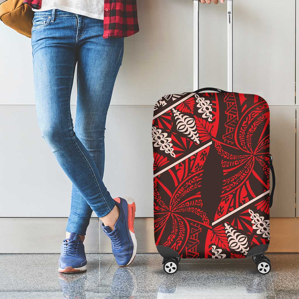 Vintage Ngatu Tribal Tonga Pattern Luggage Cover LT9 - Polynesian Pride