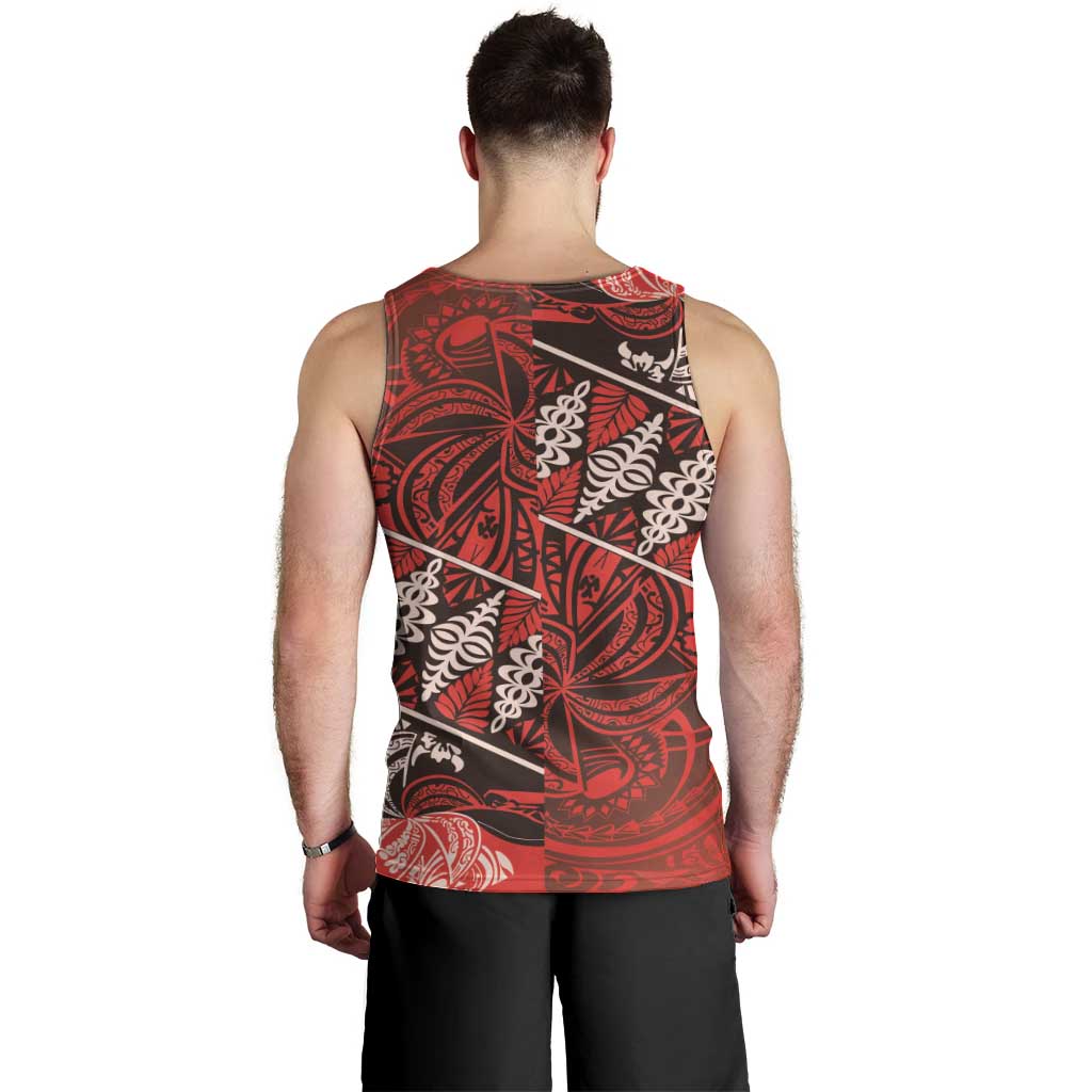 Vintage Ngatu Tribal Tonga Pattern Men Tank Top LT9 - Polynesian Pride