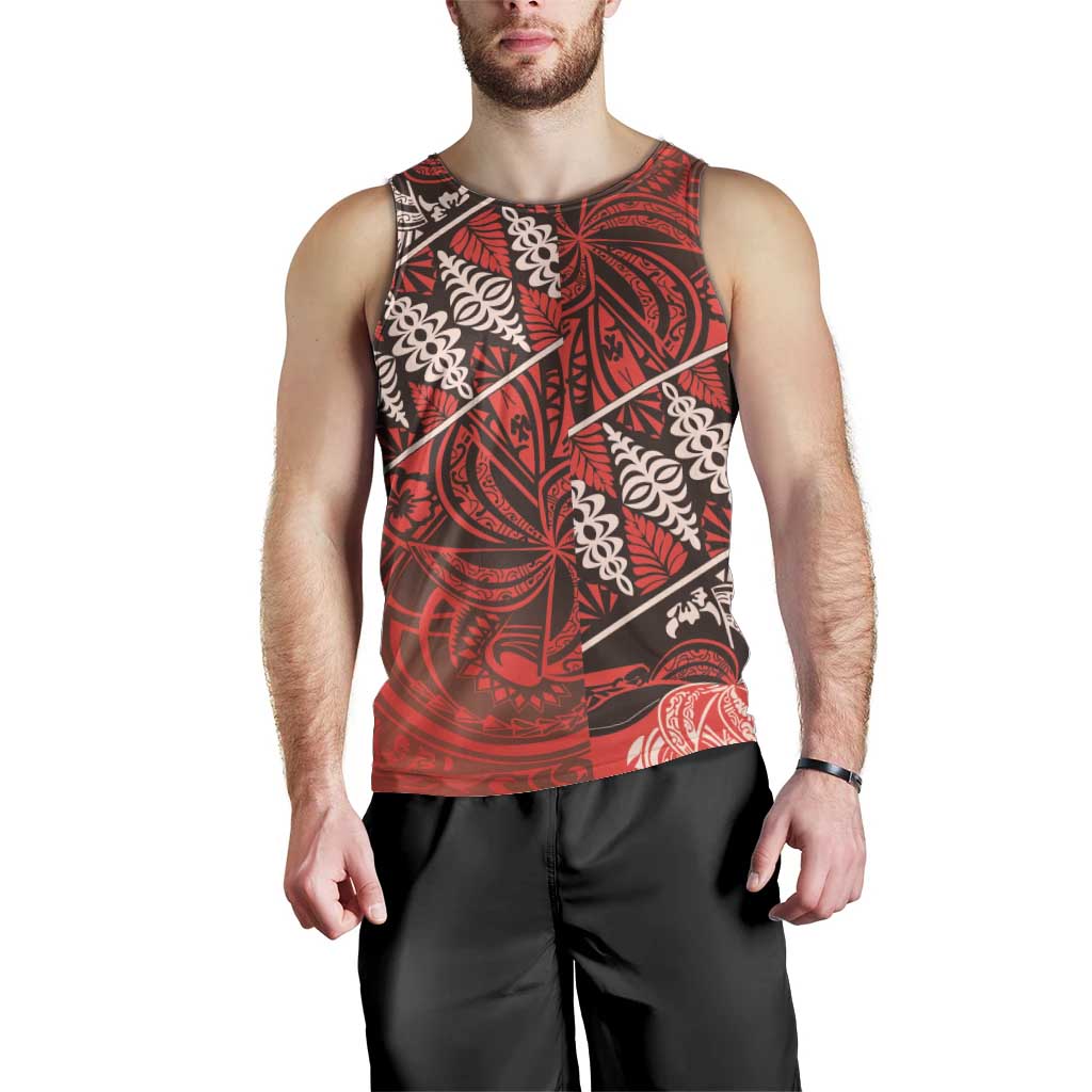 Vintage Ngatu Tribal Tonga Pattern Men Tank Top LT9 - Polynesian Pride